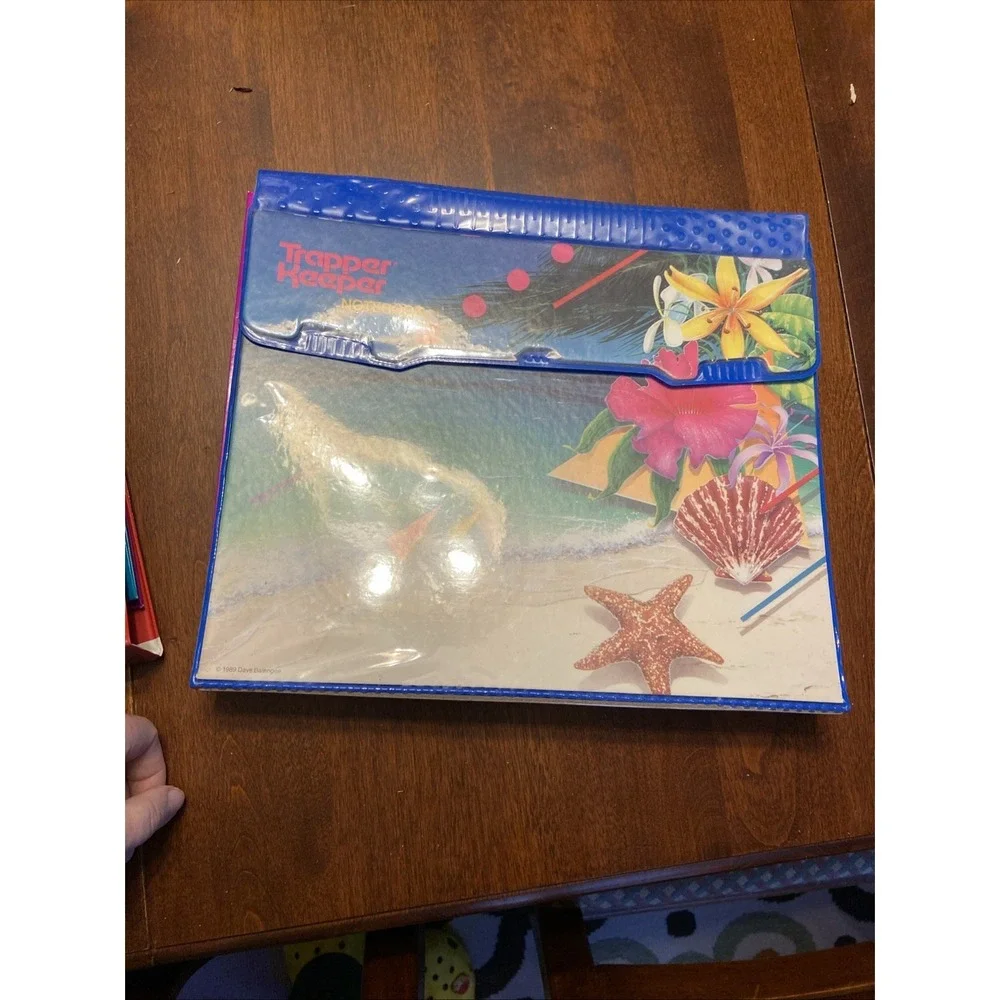 Trapper Keeper vintage 2 1991 & 1989 Panda Tropical  4 Folders 2 Pads Paper